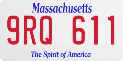 MA license plate 9RQ611