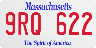 MA license plate 9RQ622