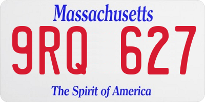 MA license plate 9RQ627