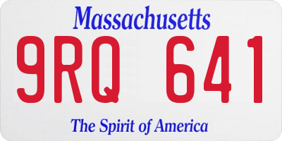 MA license plate 9RQ641