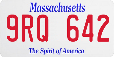 MA license plate 9RQ642