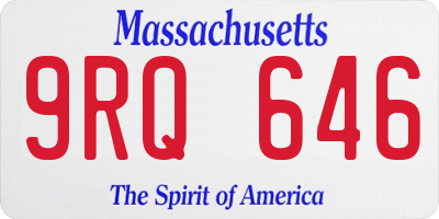 MA license plate 9RQ646