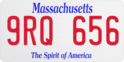 MA license plate 9RQ656