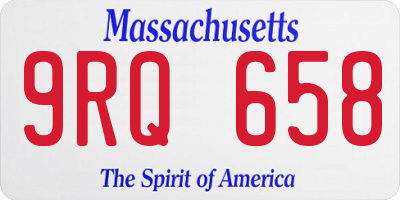 MA license plate 9RQ658