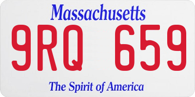 MA license plate 9RQ659