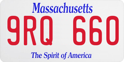 MA license plate 9RQ660