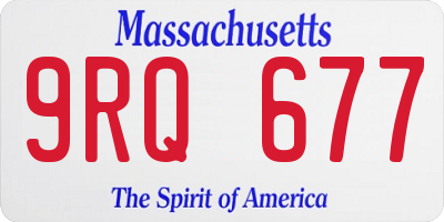 MA license plate 9RQ677