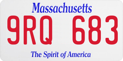 MA license plate 9RQ683