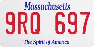 MA license plate 9RQ697