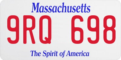 MA license plate 9RQ698