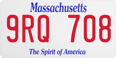 MA license plate 9RQ708