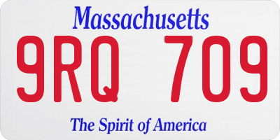 MA license plate 9RQ709