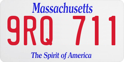 MA license plate 9RQ711