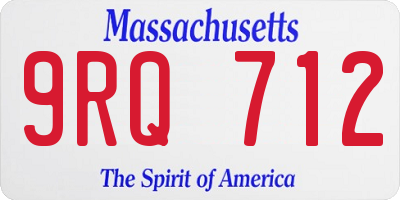 MA license plate 9RQ712