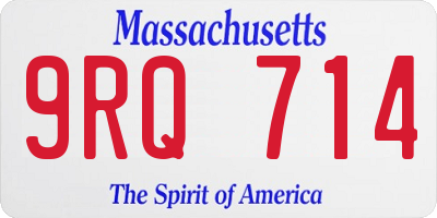 MA license plate 9RQ714