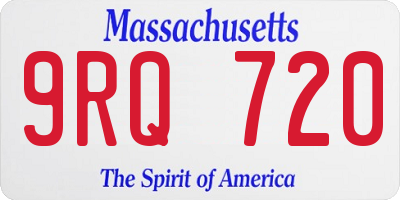 MA license plate 9RQ720