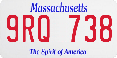 MA license plate 9RQ738