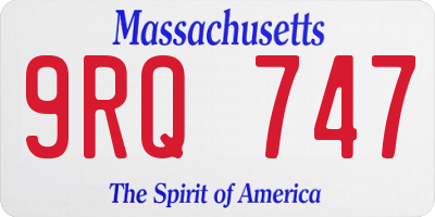 MA license plate 9RQ747