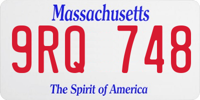 MA license plate 9RQ748