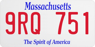 MA license plate 9RQ751