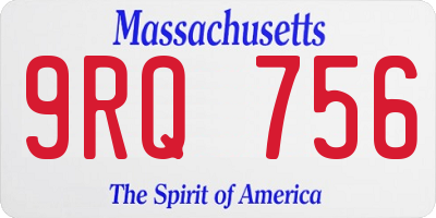 MA license plate 9RQ756