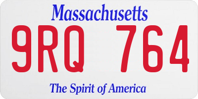MA license plate 9RQ764