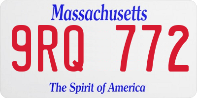 MA license plate 9RQ772