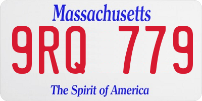 MA license plate 9RQ779
