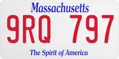 MA license plate 9RQ797