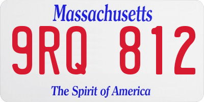 MA license plate 9RQ812