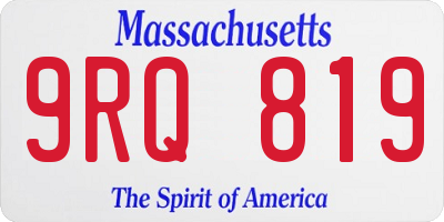 MA license plate 9RQ819