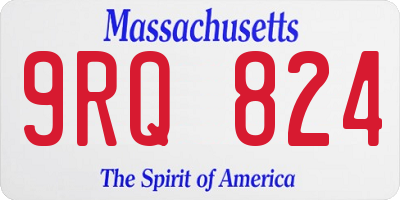 MA license plate 9RQ824