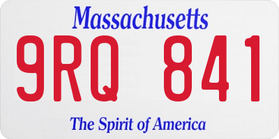 MA license plate 9RQ841