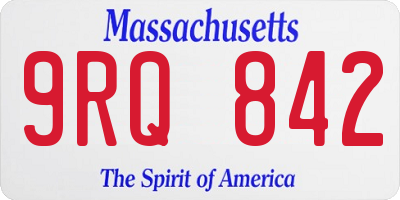 MA license plate 9RQ842