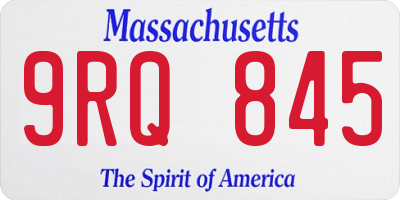 MA license plate 9RQ845