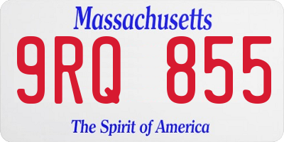 MA license plate 9RQ855