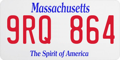 MA license plate 9RQ864