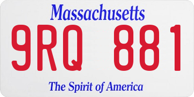 MA license plate 9RQ881