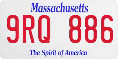 MA license plate 9RQ886