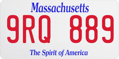 MA license plate 9RQ889