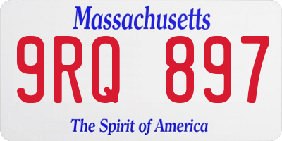 MA license plate 9RQ897
