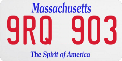MA license plate 9RQ903