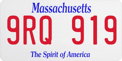 MA license plate 9RQ919