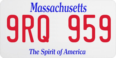 MA license plate 9RQ959