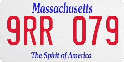 MA license plate 9RR079