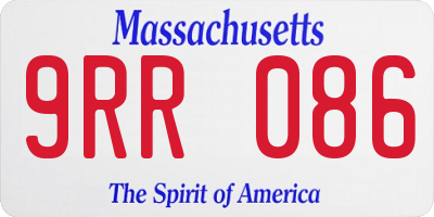 MA license plate 9RR086