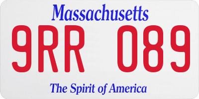 MA license plate 9RR089