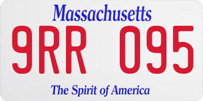 MA license plate 9RR095