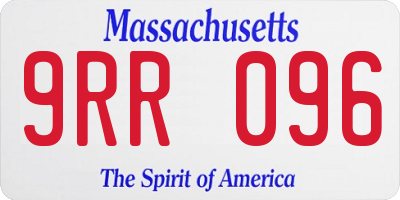 MA license plate 9RR096