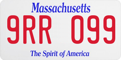 MA license plate 9RR099
